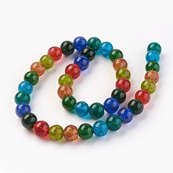Mixed Color Handmade Gold Sand Lampwork Beads Strands, Round, Mixed Color, 9~10mm, Hole: 1.4mm, about 40pcs/strand, 15.71 inch(38.5cm)