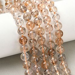 Herkimer Diamond Нити натуральных алмазных бусин херкимер, круглые, 8 мм, отверстие : 1 мм, около 47 шт / нитка, 14.96'' (38 см)