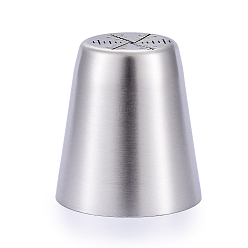Stainless Steel Color Non-Tarnish Snowflake Stainless Steel Russian Piping Tips, Cake Decorating Tips, for Cupcake Cookies Birthday Party, Stainless Steel Color, 40.5x37mm, Inner Diameter: 35mm