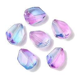 Фиолетовый Прозрачная аэрозольная краска стеклянные шарики, граненые, самородки, фиолетовые, 16.5x12.5x8.5 мм, отверстие : 1.2 мм