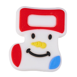 Christmas Socking Рождественские пищевые экологически чистые силиконовые бусины, рождественские носки, 30x20 мм