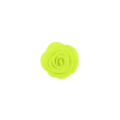 Green Yellow Non-woven Fabrics Cabochons, for Garment Accessory, Flower, Green Yellow, 40mm