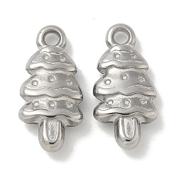 Нержавеющая Сталь Цвет Антикоррозийные 304 подвески из нержавеющей стали, рождественские елки подвески, цвет нержавеющей стали, 19x9x4 мм, отверстие : 1.8 мм