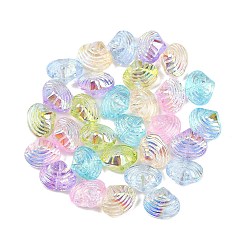 Shell Shape Стеклянные бусины с гальваническим покрытием на морскую тематику, окрашенная и подогревом, формы раковины, 10.5x12.5x8.5 мм, отверстие : 0.8~1 мм