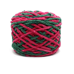 Малиновый Мягкая полиэфирная пряжа для вязания крючком, толстая пряжа для шарфа, пакет, изготовление подушек, сегмент окрашенный, малиновый, 7 мм