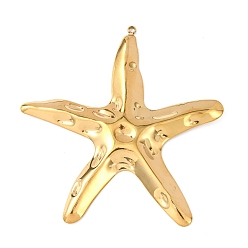 Морская звезда 304 из нержавеющей стали большие кулоны, золотые, морская звезда, 64.5x62.5x4 мм, отверстие : 1.6 мм