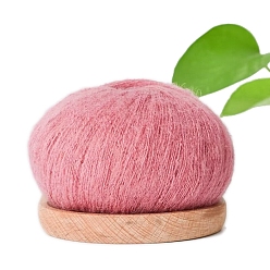 Светло-Коралловый Шелковая мохеровая мягкая пряжа, для ткачества, вязание крючком, свет коралловый, 1.5~2 мм, около 25г/моток