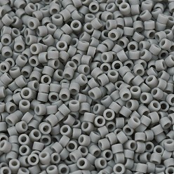 (DB0761) Matte Opaque Gray MIYUKI Delica Beads, Cylinder, Japanese Seed Beads, 11/0, (DB0761) Matte Opaque Gray, 1.3x1.6mm, Hole: 0.8mm, about 2000pcs/bottle, 10g/bottle