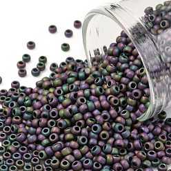 (709) Matte Color Iris Violet TOHO Round Seed Beads, Japanese Seed Beads, (709) Matte Color Iris Violet, 11/0, 2.2mm, Hole: 0.8mm, about 50000pcs/pound