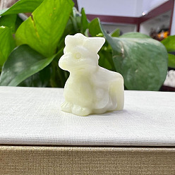 Желтый Нефрит Натуральные желтые нефритовые скульптурные украшения, для украшения стола домашнего офиса, стол дракона, 30 мм