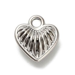 Платина Подвески из сплава , сердце прелести, платина, 10.5x10x5.5 мм, отверстие : 1.6 мм