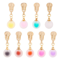 (52) Непрозрачная лаванда 9 шт. 9 цвета круглые слайдеры из сплава и смолы, аксессуары для замены молнии, для чемодана, пакет, костюм, разноцветные, 45 мм, 1 шт / цвет