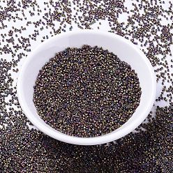 (DB1055) Matte Metallic Gray Dusk Gold Iris MIYUKI Delica Beads, Cylinder, Japanese Seed Beads, 11/0, (DB1055) Matte Metallic Gray Dusk Gold Iris, 1.3x1.6mm, Hole: 0.8mm, about 20000pcs/bag, 100g/bag