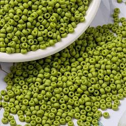 (RR2316) Matte Opaque Lime MIYUKI Round Rocailles Beads, Japanese Seed Beads, 8/0, (RR2316) Matte Opaque Lime, 3mm, Hole: 1mm, about 19000~20500pcs/pound