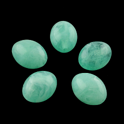 Medium Aquamarine Oval Imitation Gemstone Acrylic Beads, Medium Aquamarine, 20x15mm, Hole: 2mm, about 170pcs/500g