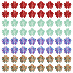 (52) Непрозрачная лаванда 80 шт 4 стили прозрачные стеклянные бусины, цветок, разноцветные, 13.5x14x6 мм, отверстие : 1.2 мм, 20 шт / стиль