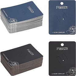 Mixed Color 100 Pcs 2 Colors Paper Brooch Display Cards, Rectangle, Mixed Color, 8x6x0.05cm, 50pcs/color