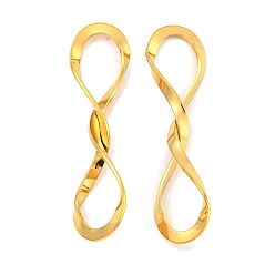 Настоящее золото 18K Ионное покрытие (ip) 304 подвески из нержавеющей стали, номер 8 очарование, реальный 18 k позолоченный, 47x12.5x4 мм, отверстие : 14.5x8 мм