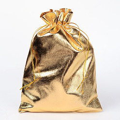 Золотистый Сумочки из органзы, прямоугольные, золотые, 23x17 см