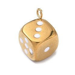 Золотой 304 подвески из нержавеющей стали, с эмалью, амулеты в кости, золотые, 23x18.5x14 мм, отверстие : 2.9 мм