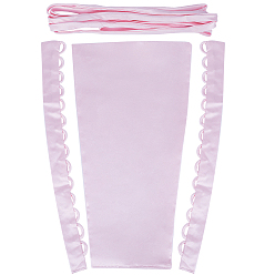 Лавандовый румянец Замена молнии в женском свадебном платье, атласный корсет с регулируемой посадкой на спине, платье для выпускного вечера со шнуровкой, лавандовый румянец, ткань: около 490x140~250x2мм, ткань для глаз: 480x46x3мм, отверстие : 15 мм, Шнур: 380x16x2 мм