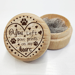 Сердце Гравированная деревянная коробка из бука моя первая коробка для завитков, для детского душа, дня рождения, сердце, 5x3.6 см