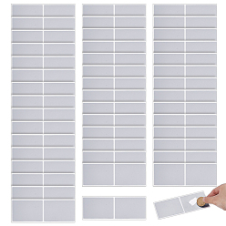 Серебро 50шт. бумажная пленка с защитным слоем, позволяющая стереть защитный слой, наклейка с паролем, поделки соскоб наградной карты, прямоугольные, серебряные, 146x56x0.2 мм, наклейка: 70x50 мм