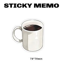 Tableware 30 Sheets Pad Sticky Notes, Sticker Tabs, for Office School Reading, Cup, 70x78mm