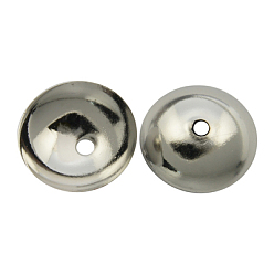 Платина Шапочки и конусы для бусин, латунные, безлепестковый, платина, 12x3 мм, отверстия: 0.5 мм, около 500 шт / мешок