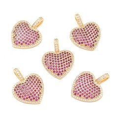 Настоящее золото 18K Кулоны из экологически чистой латуни с микропаве и кубическим цирконием, долговечный, без свинца, без кадмии и без никеля, реальный 18 k позолоченный, 23.5x18x5 мм, отверстие : 5x2.5 мм