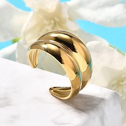 Настоящее золото 18K 304 открытые манжеты из нержавеющей стали для унисекс, реальный 18 k позолоченный, 13.5 мм, регулируемый