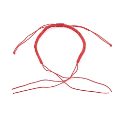 Красный Изготовление плетеных браслетов из нейлоновой нити, красные, 1-3/8 дюйм (3.55~5.05 см)