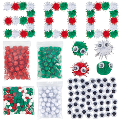 (52) Непрозрачная лаванда Кукла своими руками 450 шт 3 стили изготовление глаз аксессуары наборы, в том числе полукруглые пластиковые кабошоны для поделок, с помпонами для кукольного ремесла, пряжей и шариками-помпонами, разноцветные, 6x3 мм