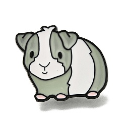 Темно-Серый Эмалевые булавки в виде морской свинки, Броши из черного сплава для рюкзака, темно-серый, 24x28 мм