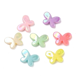 (52) Непрозрачная лаванда Непрозрачные акриловые бусины с УФ-покрытием, бабочка, AB цвет, разноцветные, 13x18x5 мм, отверстие : 1.8 мм, Около 877 шт / 500 г
