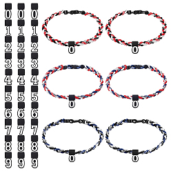 (52) Непрозрачная лаванда Наборы для изготовления ожерелий своими руками, включая номер силиконовых подвесок, Спортивные чокеры из плетеной веревки из полиэстера и силикона, разноцветные, 19.09 дюйм (48.5 см)