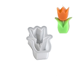 Белый Силиконовые формы для свечей своими руками, формы для литья смолы, цветок, белые, 76x55x26 мм