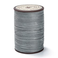 Светло-серый Круглая вощеная нить из полиэстера, микро шнур макраме, витой шнур, для шитья кожи, светло-серый, 0.55 мм, около 131.23 ярдов (120 м) / рулон
