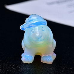 Опал Резные фигурки собак из опалита, для украшения рабочего стола домашнего офиса, 40 мм