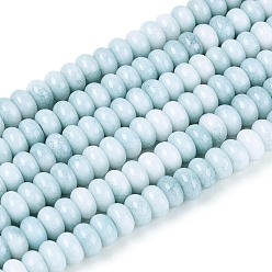 Светло-Синий Нити из окрашенных стеклянных бусин с эффектом омбре, имитация нефрита, рондель, голубой, 4~4.5x2.5 мм, отверстие : 0.6~0.7 мм, около 142~152 шт / нитка, 14.57~15.55'' (37~39.5 см)