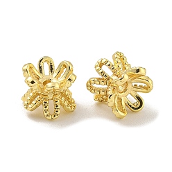 Настоящее золото 14K Шапочки и конусы для бусин, латунные, Двухсторонняя, долговечный, без свинца и без кадмия, реальный 14 k позолоченный, 7x6.5 мм, отверстие : 1.5 мм