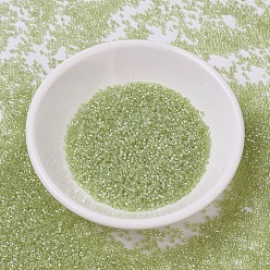 (DB0903) Игристый Хрустальный с Подкладкой из Сельдерея  Бусины miyuki delica, цилиндр, японский бисер, 11/0, (db 0903) сверкающий хрусталь с сельдереем, 1.3x1.6 мм, отверстия: 0.8 мм, около 10000 шт / мешок, 50 г / мешок