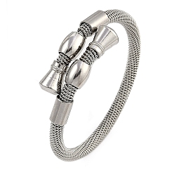 Нержавеющая Сталь Цвет 304 браслеты из нержавеющей стали для женщин, цвет нержавеющей стали, внутренний диаметр: 2-1/8 дюйм (5.4 см)