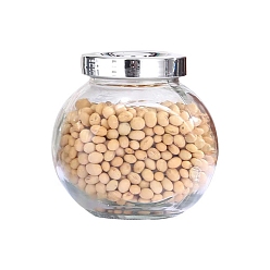 Прозрачный Стеклянный контейнер для хранения, декоративный органайзер канистра герметичная банка для еды, кофейный боб, чай, держатель для ванной комнаты, прозрачные, 9.4x12.8x13.3 см