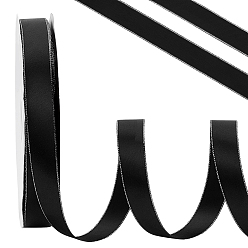 Noir Ruban polyester, pour les accessoires vestimentaires, noir, 7/8 pouces (22 mm), environ 100.00 yards (91.44m)/rouleau