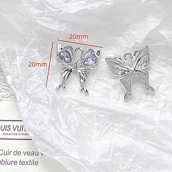 Бабочка Платинового сплава подвески, бабочка, 20x20 мм