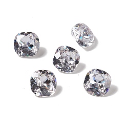 Прозрачный Кубического циркония кабошоны, задние и задние, квадратный, прозрачные, 10x10x6 мм