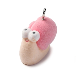Snail Подвески из смолы в виде животных, с железной платиной петлей, улитка, 25x15x22.5 мм, отверстие : 2.5 мм