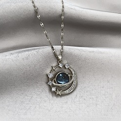 Planet Ожерелья с подвесками из цинкового сплава и кристаллами горного хрусталя, золотые, планета, 15.75 дюйм (40 см)