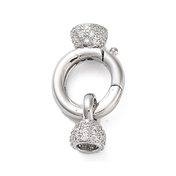 Платина Латунная стойка с микропаве из кубического циркония, без кадмия и без свинца, долговечный, платина, 25.5 мм